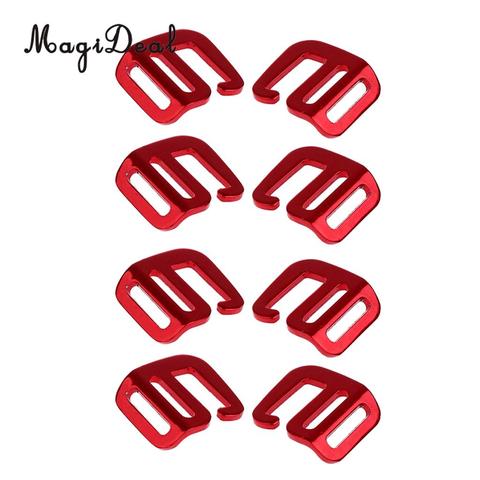 MagiDeal-hebilla de correas para mochila, gancho de 1 pulgada G, para exteriores, 25mm, color rojo, 8 Uds. ► Foto 1/6