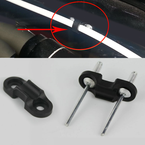 MUQZI 2 uds bicicleta Freno de palanca de Cable tubos Base de la hebilla de aluminio Base de aleación ciclismo de abrazadera de tubo Base Accesorios ► Foto 1/5