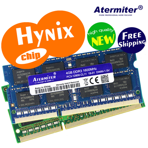 Hynix chip 8GB 4GB 2GB 1GB 4G 2G PC2 PC3 DDR2 DDR3 667Mhz 800Mhz 1333hz 1600Mhz 5300 6400s 8500 de 10600 la memoria del ordenador portátil notebook RAM ► Foto 1/6