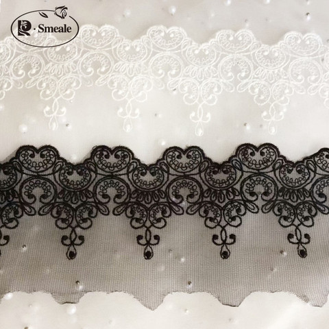 Tela de encaje DIY negro blanco dulce cordiforme del cordón DIY artesanía materiales accesorios de ropa encaje bordado RS80 ► Foto 1/6