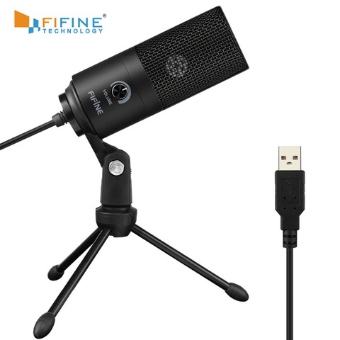 Fifine-Micrófono de grabación de condensador USB de Metal, para portátil, Windows, grabación de estudio cardioide, voz sobre, YouTube-K669 ► Foto 1/6