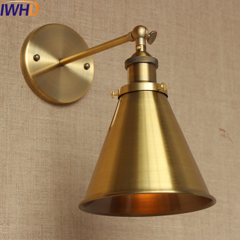 IWHD-Lámpara de Pared Industrial Vintage, iluminación LED para el hogar, estilo Loft americano, candelabro de Pared Edison, lámpara para Pared ► Foto 1/6