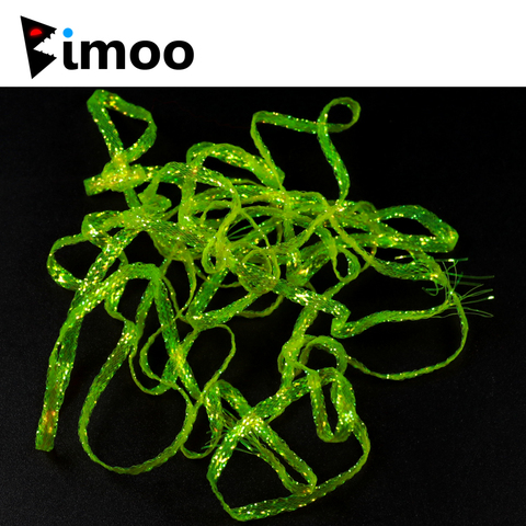 Bimoo-bolsa UV flurocente de diamante plano para Esmeralda, ninfa, camarón, Scud Streamer, Lucio, atado de moscas de agua salada, 3mm, 2 yardas por bolsa ► Foto 1/3