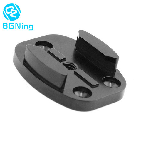 Aluminum CNC Black Flat Surface Tripod Mount Adapter for All Gopro Hero 5 4 3 / SJcam / Yi Action Cameras with 1/4 Screw Hole ► Foto 1/6