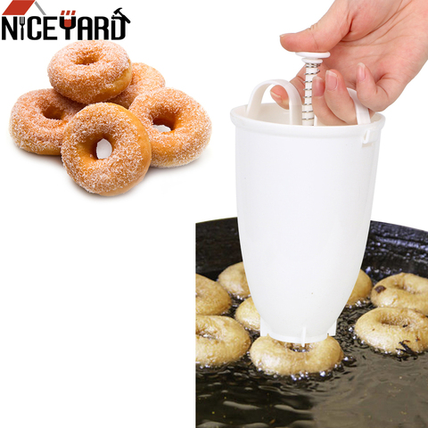 Molde de rosquilla fácil rápido portátil Donut Maker Manual de dispensador de máquina para rosquillas árabe Waffle de plástico ligero freír ► Foto 1/6