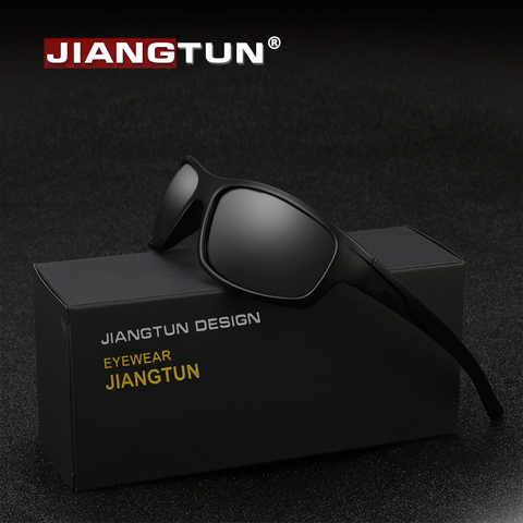 JIANGTUN deporte gafas De Sol polarizadas De las mujeres De los hombres De marca De diseñador para conducir, para pescar Polaroid gafas De Sol negro Marco De gafas De Sol ► Foto 1/6