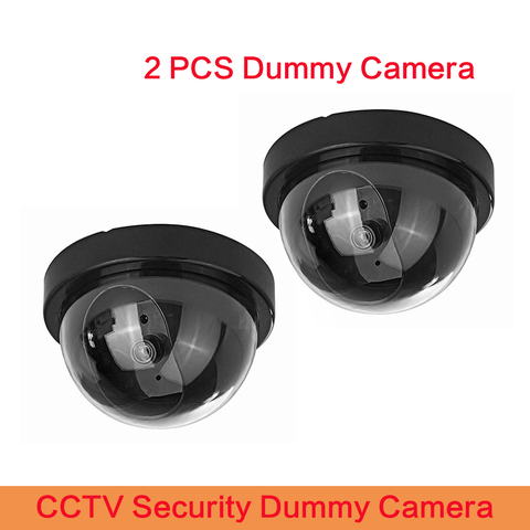 2 piezas de alta calidad cúpula Mini cámaras maniquí Cámara del CCTV Flash LED parpadeantes de Video vigilancia casa Oficina de cámara de seguridad ► Foto 1/6