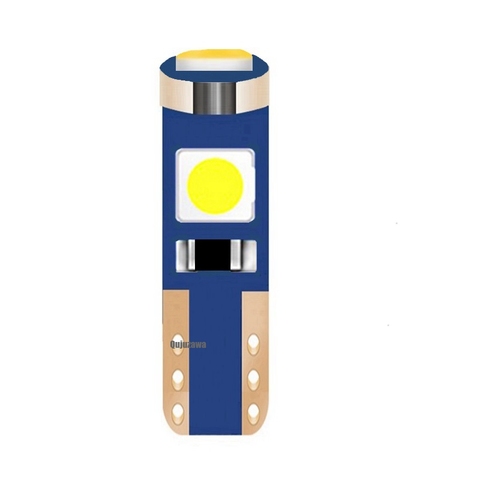 1 Uds. W3W W1.2W T5 Super brillante 3 SMD 3030 LED Bombilla tablero de instrumentos Panel de instrumentos lámpara Auto salpicadero Indicador de calentamiento cuña Luz ► Foto 1/6