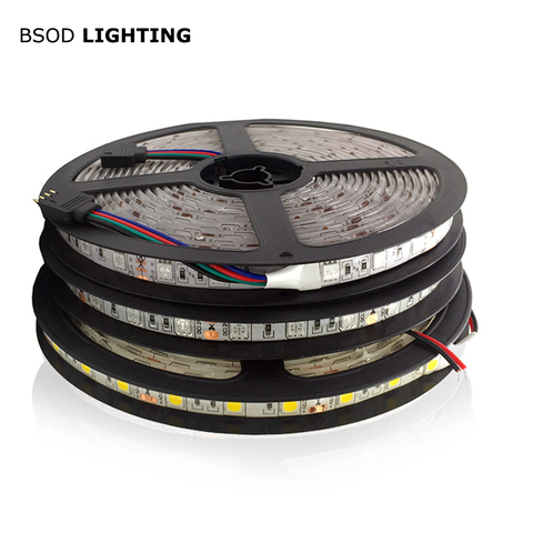 BSOD-Tira LED de 24V SMD 5050, cinta de luces LED, luz blanca o luces de colores RGB, rojo, verde y azul, flexible, no impermeable, para decoración ► Foto 1/6