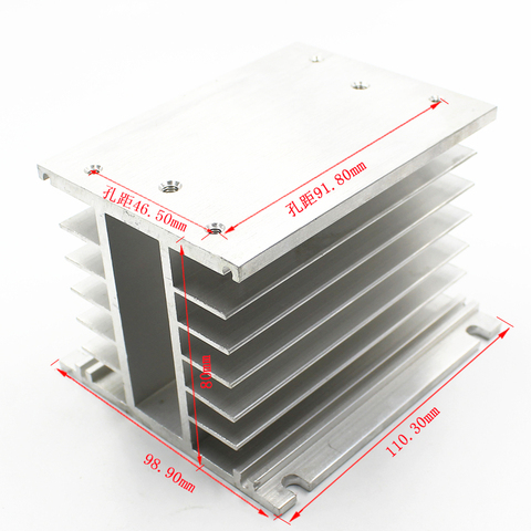3 Fase disipador de calor 80*110*100mm para SSR relé de estado sólido disipador de calor de aluminio ► Foto 1/3