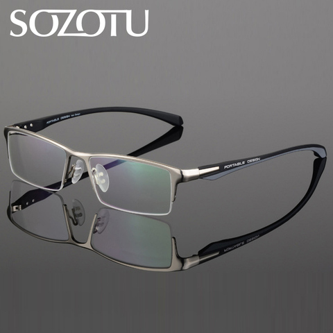 Sozotu gafas Marcos ojo Gafas hombres ordenador óptico Gafas Marcos para la lente transparente masculina armacao de yq231 ► Foto 1/6