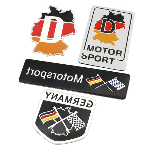 Emblema de aluminio 3D para coche, pegatina 3M para VW, Audi y Mercedes, colección de banderas de Alemania ► Foto 1/5