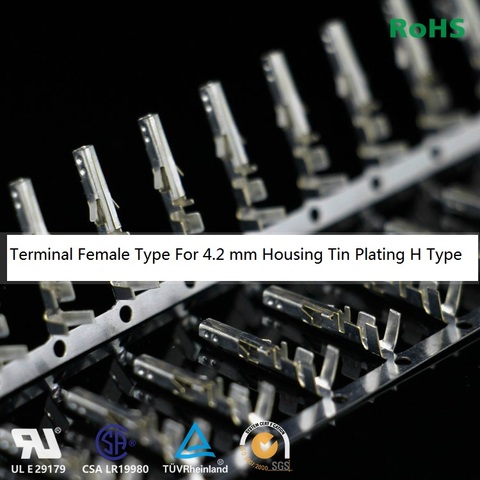 100 uds 4,20mm Terminal 5557 aguja femenina para PC alimentación del ordenador de 4,2mm hombre de estaño de alto tipo 3900-0039 ► Foto 1/1