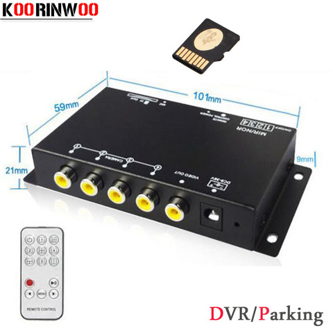 Koorinwoo-Grabadora DVR para coche, 9-36V, interruptor de vídeo de asistencia de estacionamiento, caja combinadora de 360 grados, cámara de visión izquierda/derecha/delantera/trasera ► Foto 1/4