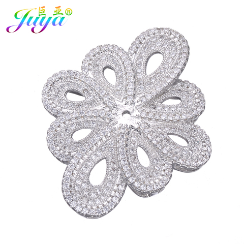 Micro pavé de circonia con flores para mujer, accesorios de joyería, piedras naturales, perlas, collar, fabricación de joyas ► Foto 1/6