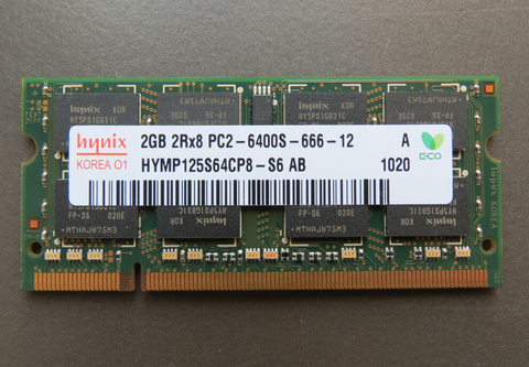 SODIMM-memoria RAM DDR2 para portátil, 2GB, 800MHz, PC2-6400S Original, auténtico, DDR 2, 2G, 200PIN, garantía de por vida ► Foto 1/1