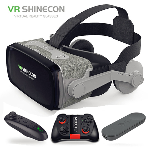 Shinecon-gafas 3D de realidad Virtual VR 2022 Pro versión 9,0, de cartón, con Control remoto inalámbrico, Bluetooth, inteligente ► Foto 1/6