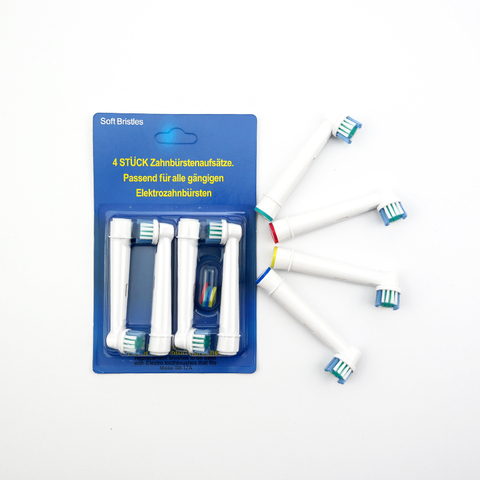 4 unids/pack SB-17A de cabezas de cepillo para Braun oral B D12... D16... D29... D20... D32... OC20... D10513... DB4510k 3744, 3709 de 3757 D19 OC18 D81 ► Foto 1/6