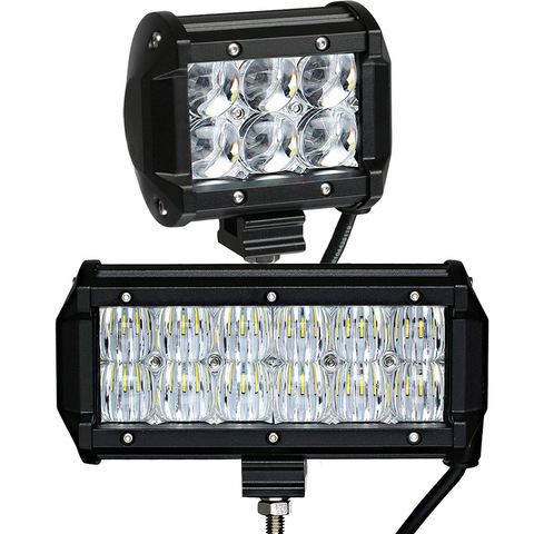 Barra de luz LED de 4 - 42 pulgadas para barco, coche, camión, Tractor, ATV, SUV, 4WD, 4x4, 12V, 24V, luz de trabajo ► Foto 1/6