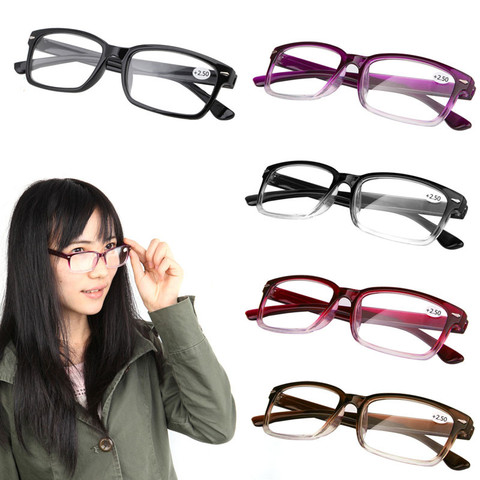 Iboode-gafas de lectura Vintage Unisex, anteojos de lectura de gran peso, Marco gradiente, presbicia + 100 + 150 + 200 + 250 + 300 + 350 + 400 ► Foto 1/6