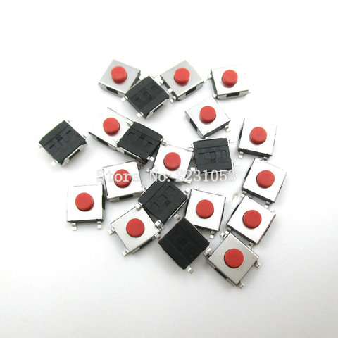 Interruptor de microinterruptor táctil SMD de 4 pines, 6x6x100mm, rojo, 3,1 unids/lote ► Foto 1/1