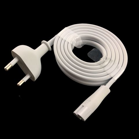 Blanco de la UE cable de alimentación corld para Apple TV Mac mini tiempo cápsula figura 8 C7 al euro UE Europea 2 PIN AC enchufe 6ft 1.8 m ► Foto 1/5