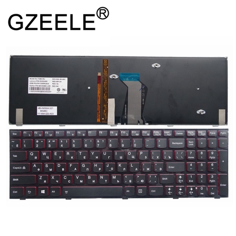 GZEELE-teclado ruso retroiluminado para ordenador portátil, para Lenovo Y500, Y500N, Y500NT, Y510, Y510P, Y590, Y590N, color negro ► Foto 1/4