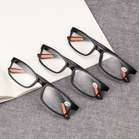 Gafas de lectura ultraligeras Unisex, lentes de lectura ultraligeras con aumento Flexible de resina, para presbicia + 1,0 ~ + 4,0 ► Foto 1/6