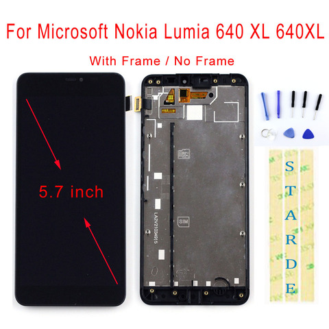 STARDE LCD de reemplazo para Microsoft Nokia Lumia 640 XL 640XL pantalla LCD de montaje de digitalizador con pantalla táctil de 5,7