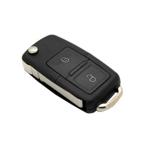 HAUSNN-carcasa plegable de 2 botones para llave de coche, carcasa del mando a distancia para VW Volkswagen MK4 SEAT Altea Alhambra Ibiza ► Foto 1/6