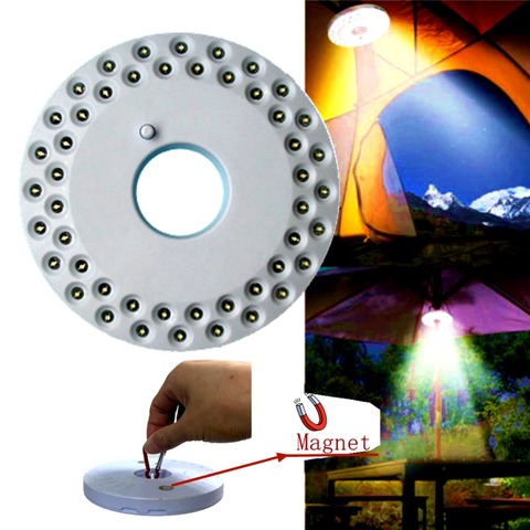 Linterna portátil de Camping 48 LED AA batería imán mosquetón KB501 lámpara colgante de tienda KB601 lámpara redonda de luz UFO potente 24 COB ► Foto 1/6