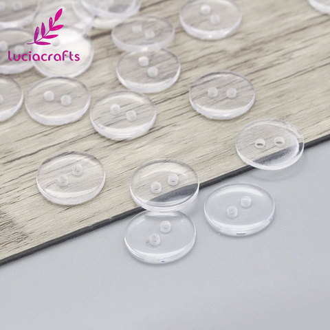 Lucia Crafts-Botones de resina transparente para manualidades, botones de 9/12, 5/15/20mm, botón para ropa DIY, accesorios de costura E0410 ► Foto 1/6