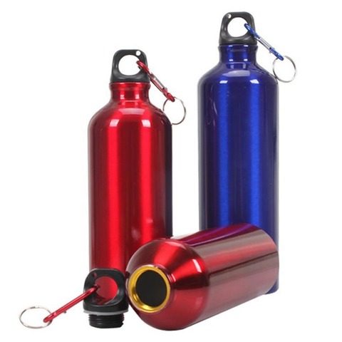 Botella de agua de aluminio 400 ml 500 ml 600 ml al aire libre bicicleta de ejercicio deportes agua botellas beber tetera con tapa fácil para llevar a ► Foto 1/1