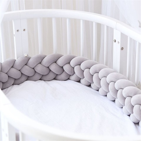 Parachoques para cama de bebé de 2,2 M/3M, Protector para cuna con parachoques, decoración para habitación de bebé ► Foto 1/6