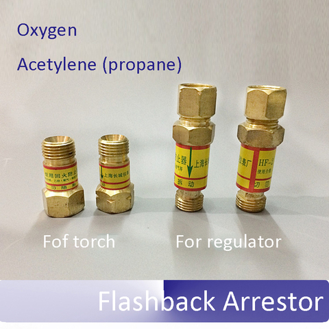HF-2 descargador de Flashback válvula de retención de oxígeno de acetileno propano para regulador reductor de presión antorcha de corte de Gas ► Foto 1/1