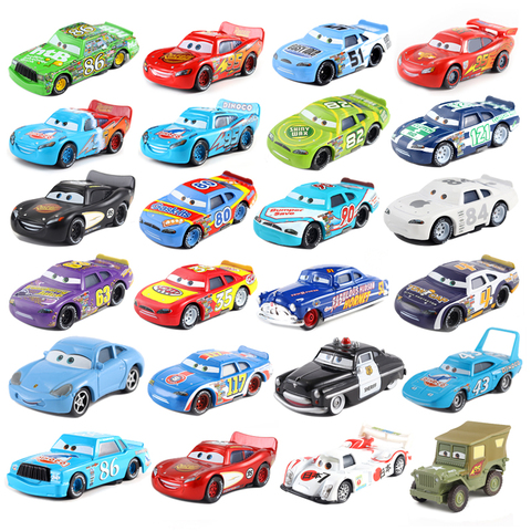 Disney Pixar-juguetes de Metal fundido a presión para niños, coches de 3 coches, 2 Mater, Huston, Jackson, Storm Ramirez, 1:55, regalo de cumpleaños ► Foto 1/6