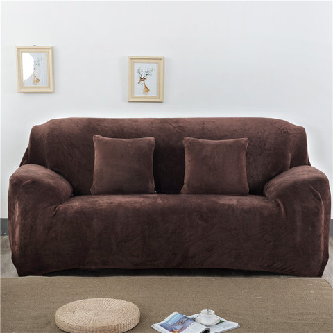 Fundas elásticas de felpa gruesas para sofá, cubierta de sofá por secciones, Universal, envolvente, 1/2/3/4 asientos ► Foto 1/6