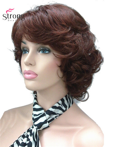 StrongBeauty-pelucas de cabello sintético para mujer, pelo corto rizado resistente al calor, opción de color ► Foto 1/4