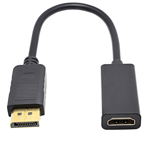 Adaptador de Cable de DP a HDMI macho a hembra para HP/DELL Laptop PC puerto de pantalla a 1080P HDMI Cable adaptador convertidor al por mayor ► Foto 1/2
