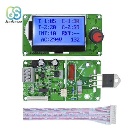 Codificador Digital LCD de doble pulsación 40A 100A, soldador por puntos, módulo de Control, máquina de soldadura, placa controladora de transformador ► Foto 1/6