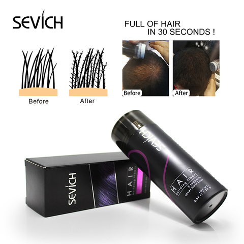 Fibras de queratina para la construcción del cabello, productos contra la caída del cabello más gruesos, corrector de relleno, polvos de fibra para el cabello, crecimiento sevich 25g ► Foto 1/6