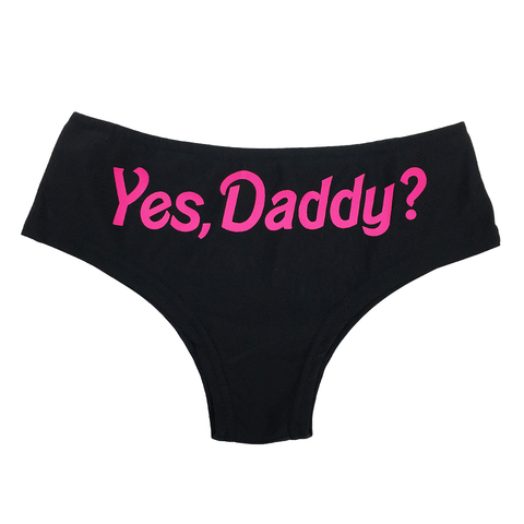 DOMI Yes Daddy-lencería con letras impresas para mujer, ropa interior divertida, bragas, tangas, bragas ► Foto 1/6