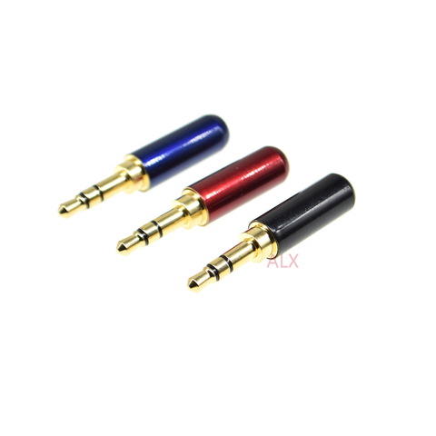 Uds Mini Jack de 3,5mm 3 polos macho carcasa de aluminio estéreo 3 Pin 3,5mm macho conector de cable Heaphone enchufe de auricular Jack diy ► Foto 1/5