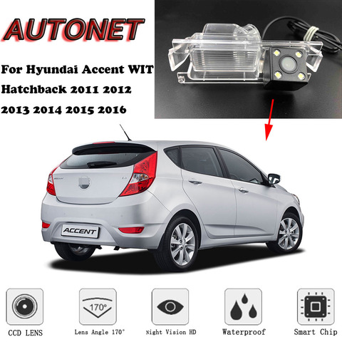 AUTONET-cámara de visión trasera para Hyundai Accent con Hatchback, cámara para matrícula, visión nocturna, 2011, 2012, 2013, 2014, 2015, 2016 ► Foto 1/1