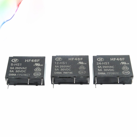 5 uds 4PIN HF46F-024-HS1 HF46F-012-HS1 HF46F-005-HS1 HF46F 24-HS1 5 12 - 5A250VAC de nuevo ► Foto 1/2