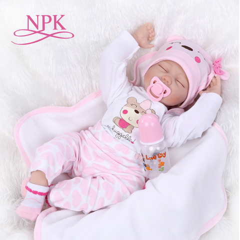 NPK 16 ''40 cm silicona vinilo reborn baby doll niños playmate muñeca suave tacto real juguetes para regalo en cumpleaños y Navidad ► Foto 1/6