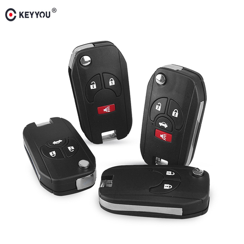 KEYYOU modificado funda de control remoto plegable para Nissan Sylphy cubo Juke Rogue Qashqai Altima Maxima Sentra viceversa 2/3/4 botones ► Foto 1/6