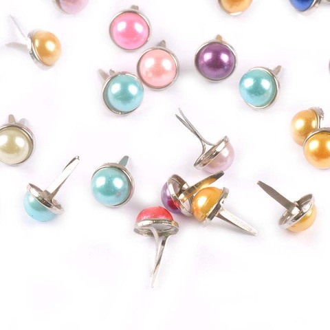 Brad-Sujetador de perlas de colores variados para álbum de recortes, adornos de Metal, clavos para manualidades, zapatos artesanales, accesorios para decoración del hogar, 9x15mm, c2237, 20 Uds. ► Foto 1/4