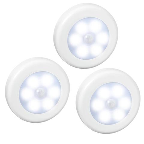 Emir 3/6 piezas LED luz de noche Sensor de movimiento luz de Control Mini Detector inalámbrico lámpara de pared luces de emergencia noche sala de bebé ► Foto 1/6