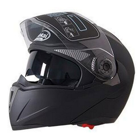 Casco de motocicleta abatible hacia arriba para hombre, visores de doble lente, para moto de nieve, Motocross, Invierno ► Foto 1/6